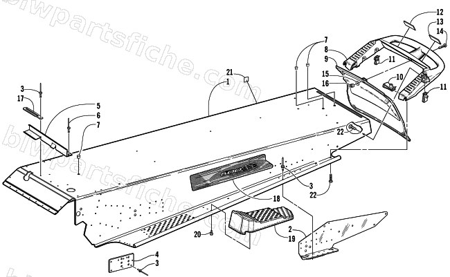 TUNNEL AND REAR BUMPER diagram