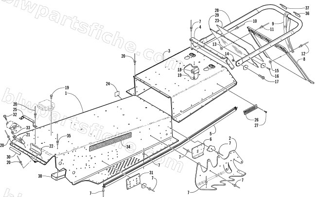 TUNNEL AND REAR BUMPER diagram