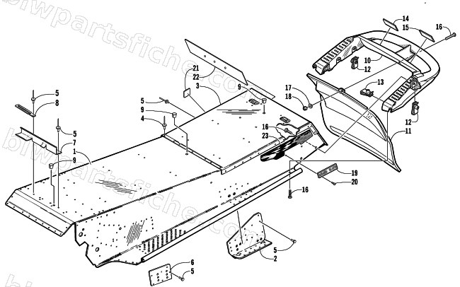 TUNNEL AND REAR BUMPER diagram