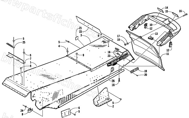 TUNNEL AND REAR BUMPER diagram