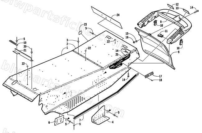 TUNNEL AND REAR BUMPER diagram