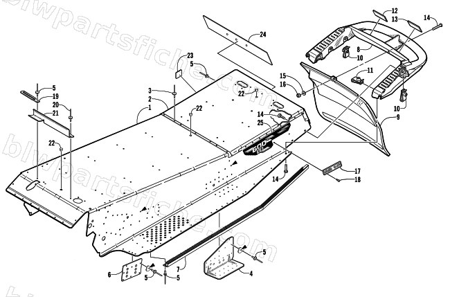 TUNNEL AND REAR BUMPER diagram