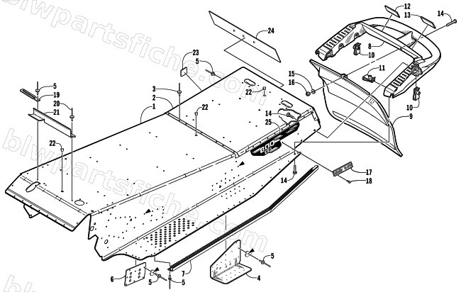 TUNNEL AND REAR BUMPER diagram