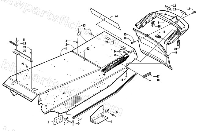 TUNNEL AND REAR BUMPER diagram