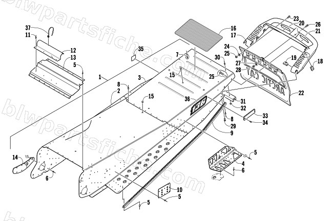 TUNNEL AND REAR BUMPER diagram
