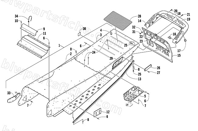 TUNNEL AND REAR BUMPER diagram