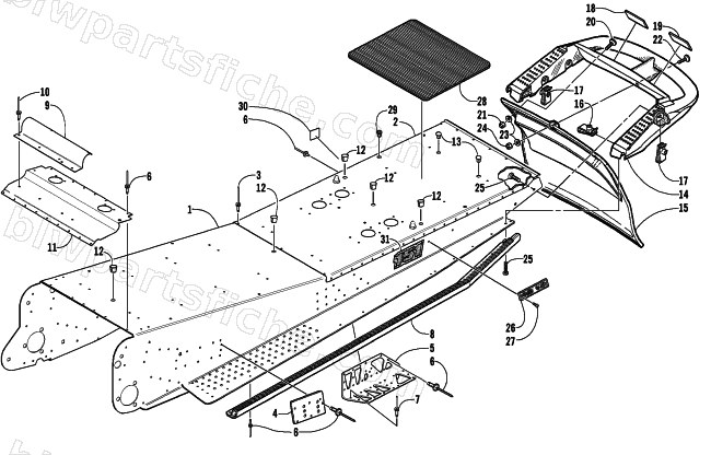 TUNNEL AND REAR BUMPER diagram