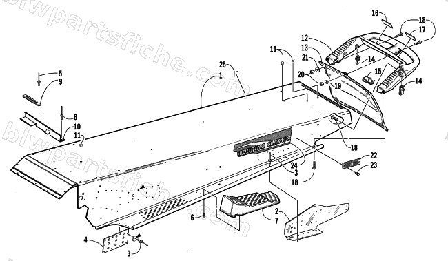 TUNNEL AND REAR BUMPER diagram