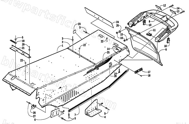 TUNNEL AND REAR BUMPER diagram