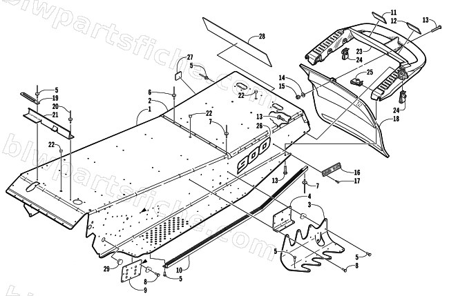 TUNNEL AND REAR BUMPER diagram