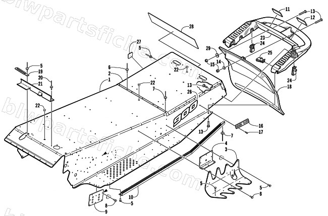 TUNNEL AND REAR BUMPER diagram