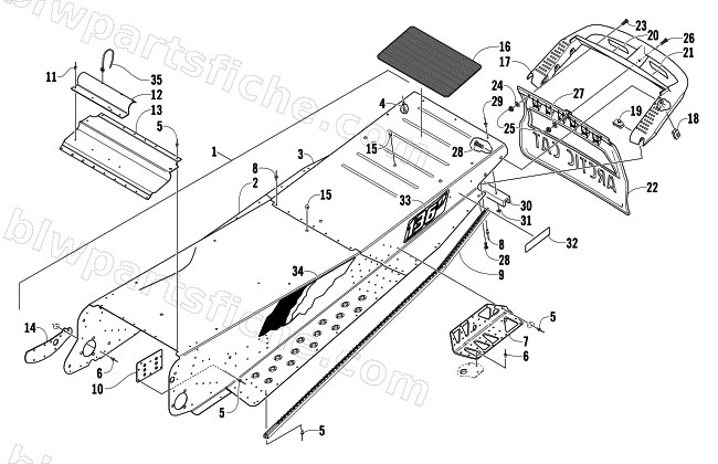 TUNNEL AND REAR BUMPER diagram