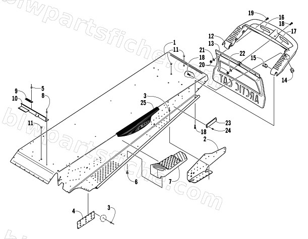 TUNNEL AND REAR BUMPER diagram
