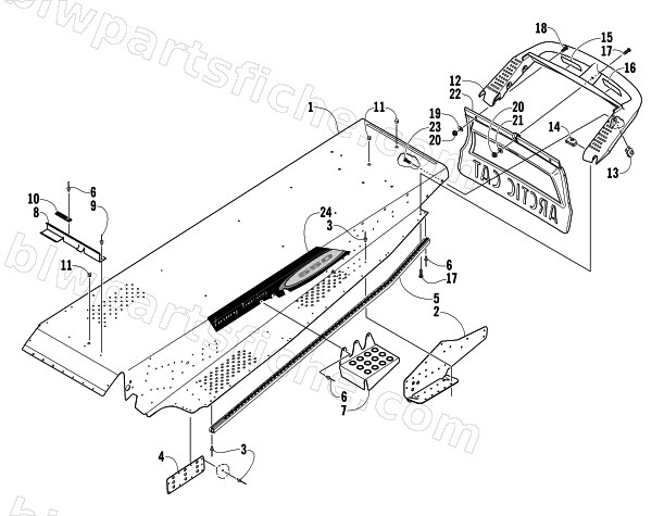 TUNNEL AND REAR BUMPER diagram