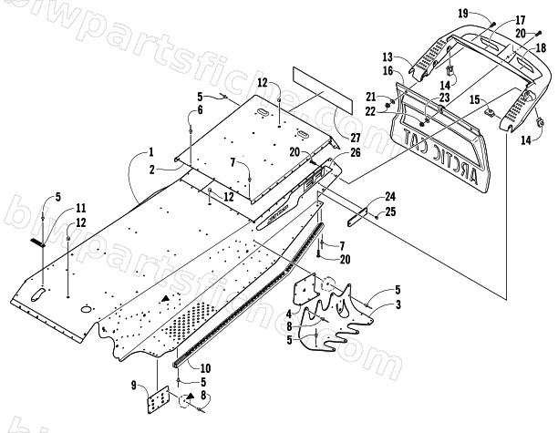 TUNNEL AND REAR BUMPER diagram