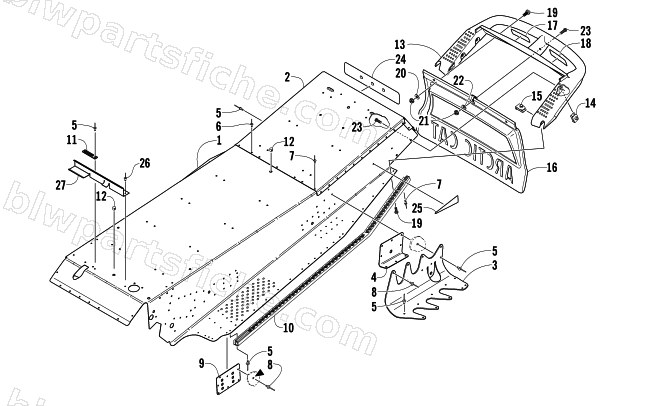 TUNNEL AND REAR BUMPER diagram