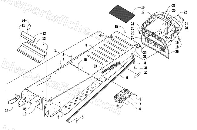 TUNNEL AND REAR BUMPER diagram