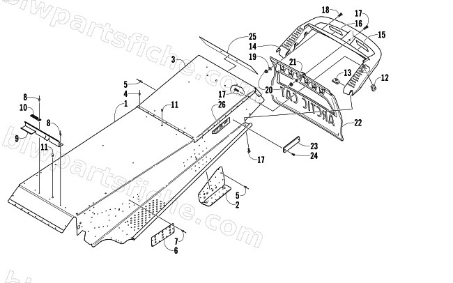 TUNNEL AND REAR BUMPER diagram