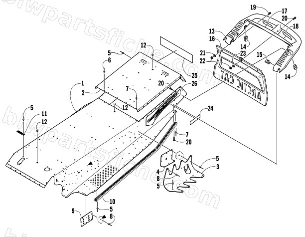 TUNNEL AND REAR BUMPER diagram