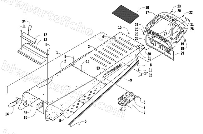 TUNNEL AND REAR BUMPER diagram