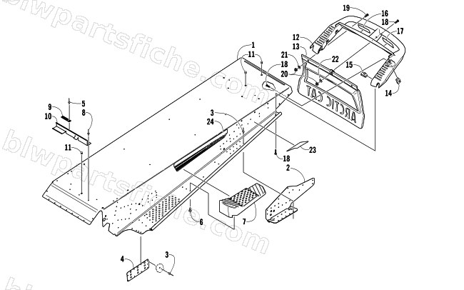 TUNNEL AND REAR BUMPER diagram