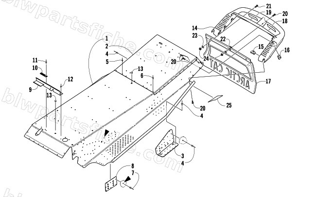 TUNNEL AND REAR BUMPER diagram