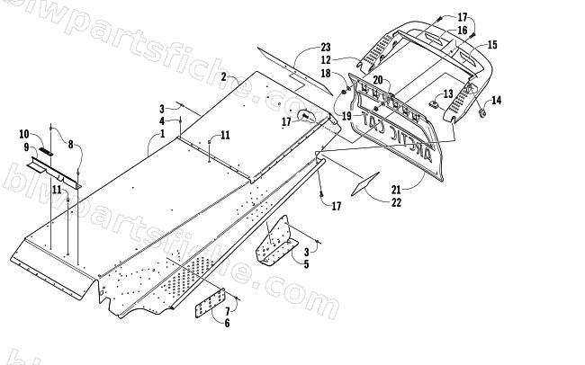 TUNNEL AND REAR BUMPER diagram
