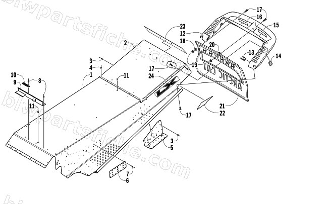 TUNNEL AND REAR BUMPER diagram