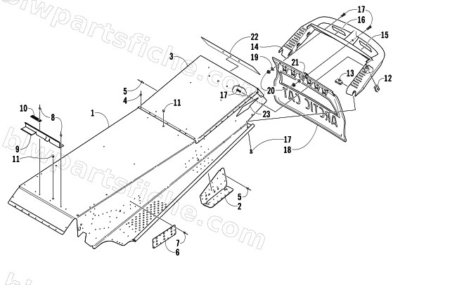 TUNNEL AND REAR BUMPER diagram
