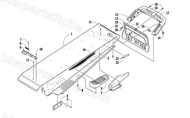 TUNNEL AND REAR BUMPER diagram