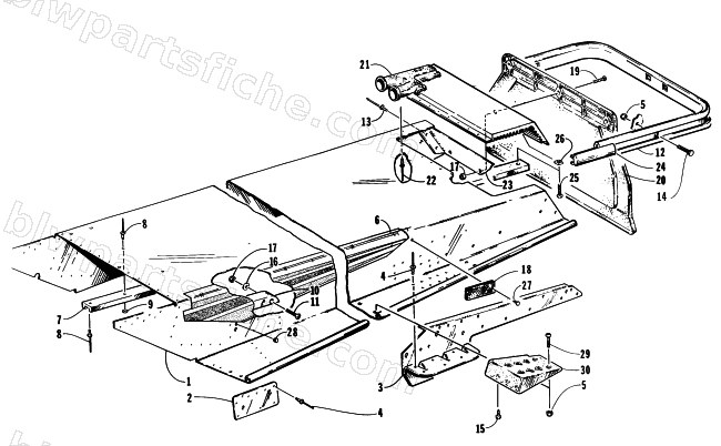 TUNNEL AND REAR BUMPER diagram