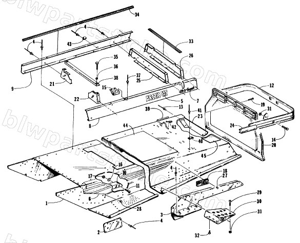 TUNNEL AND REAR BUMPER diagram