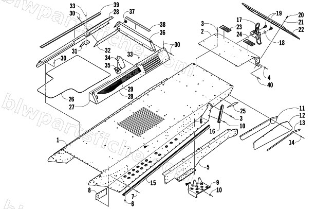 TUNNEL AND REAR BUMPER ASSEMBLY diagram