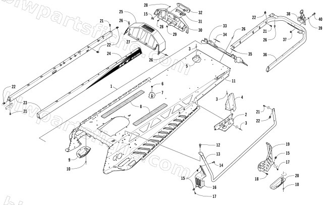 TUNNEL AND REAR RACK ASSEMBLY diagram