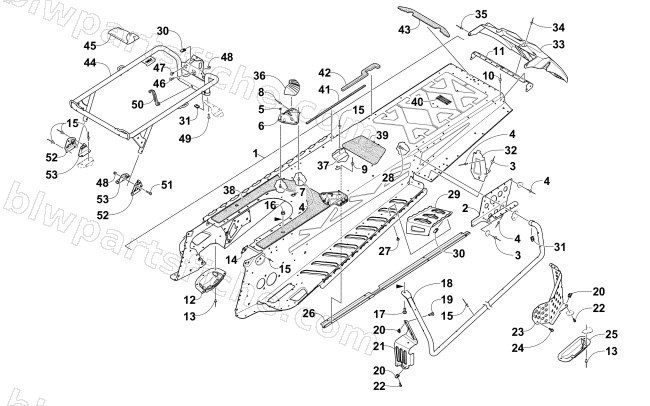 TUNNEL AND REAR RACK ASSEMBLY diagram