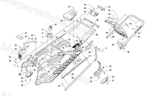 TUNNEL AND REAR RACK ASSEMBLY diagram