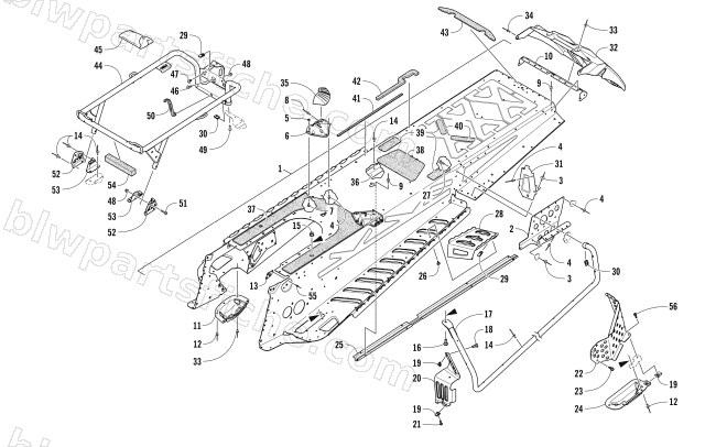 TUNNEL AND REAR RACK ASSEMBLY diagram