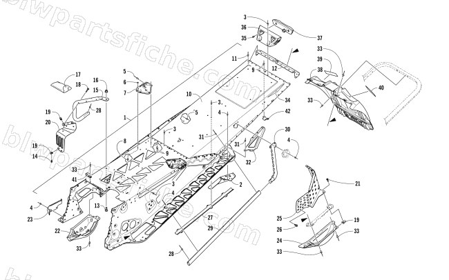 TUNNEL AND SNOWFLAP ASSEMBLY diagram