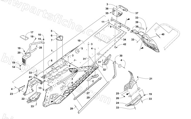 TUNNEL AND SNOWFLAP ASSEMBLY diagram