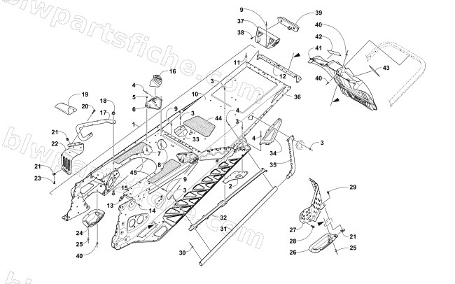 TUNNEL AND SNOWFLAP ASSEMBLY diagram