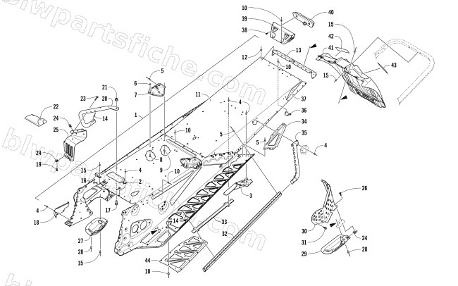 TUNNEL AND SNOWFLAP ASSEMBLY diagram