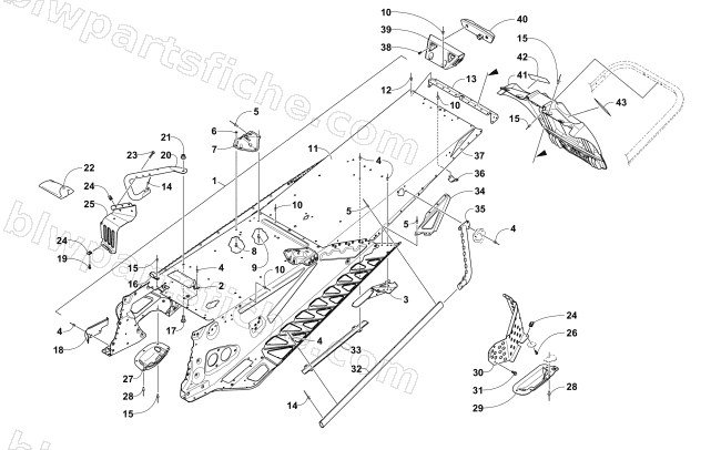 TUNNEL AND SNOWFLAP ASSEMBLY diagram