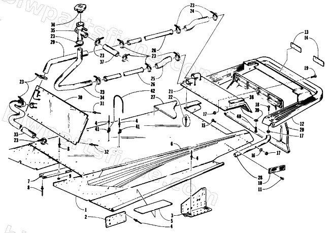 TUNNEL, COOLING, AND REAR BUMPER diagram