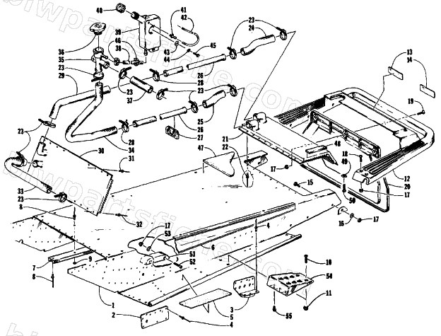 TUNNEL, COOLING, AND REAR BUMPER diagram