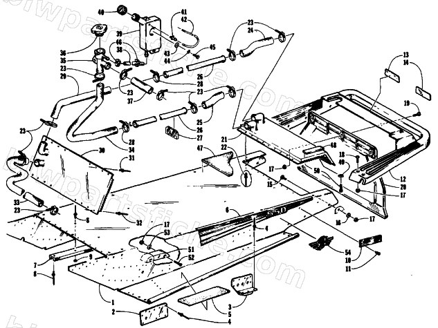 TUNNEL, COOLING, AND REAR BUMPER diagram
