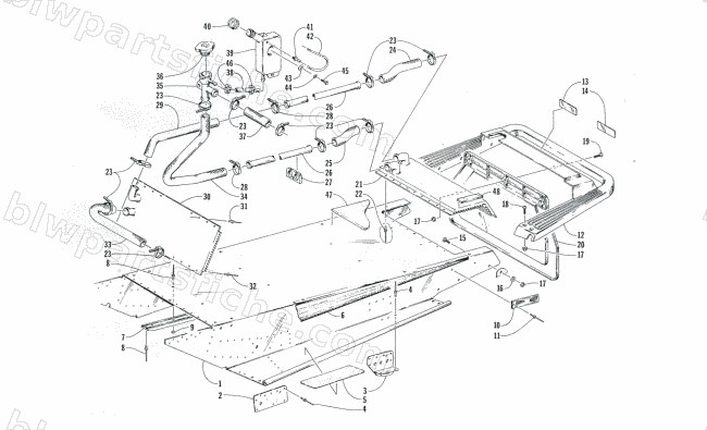 TUNNEL, COOLING, AND REAR BUMPER diagram