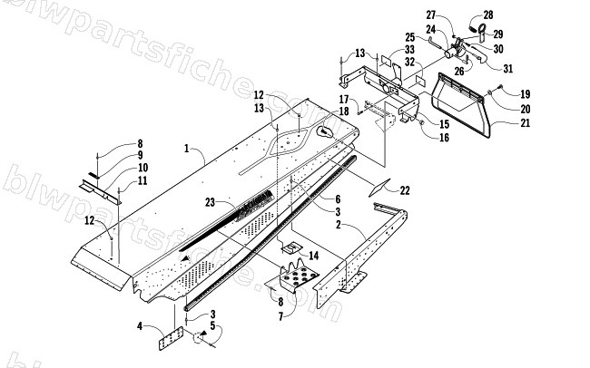 TUNNEL, REAR BUMPER, AND HITCH ASSEMBLY diagram