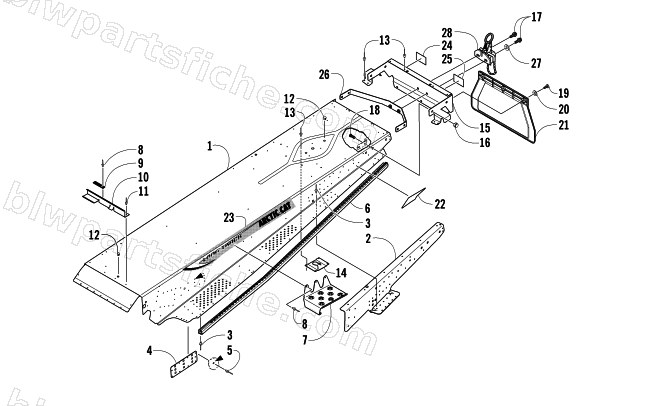 TUNNEL, REAR BUMPER, AND HITCH ASSEMBLY diagram
