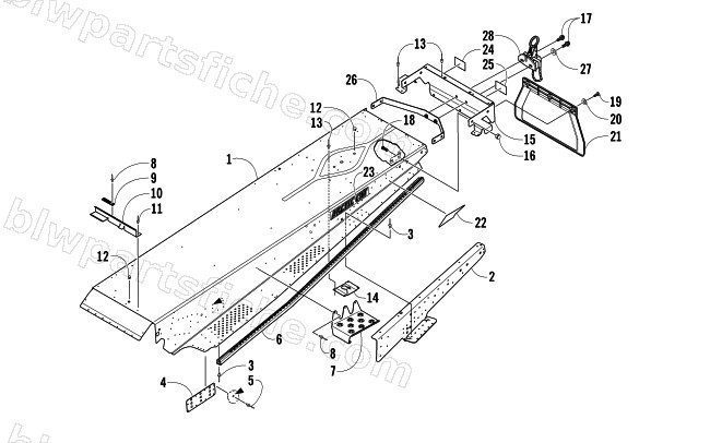 TUNNEL, REAR BUMPER, AND HITCH ASSEMBLY diagram