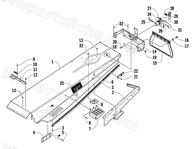 TUNNEL, REAR BUMPER, AND HITCH ASSEMBLY diagram